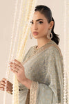 3 Piece Embroidered Raw Silk Suit