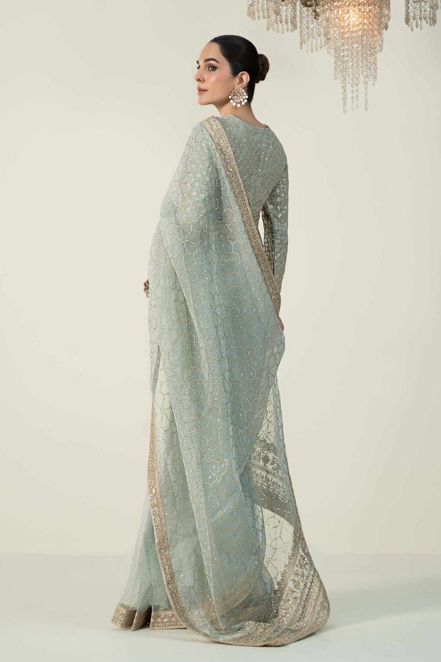 Embroidered Raw Silk Saree
