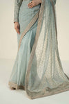 Embroidered Raw Silk Saree