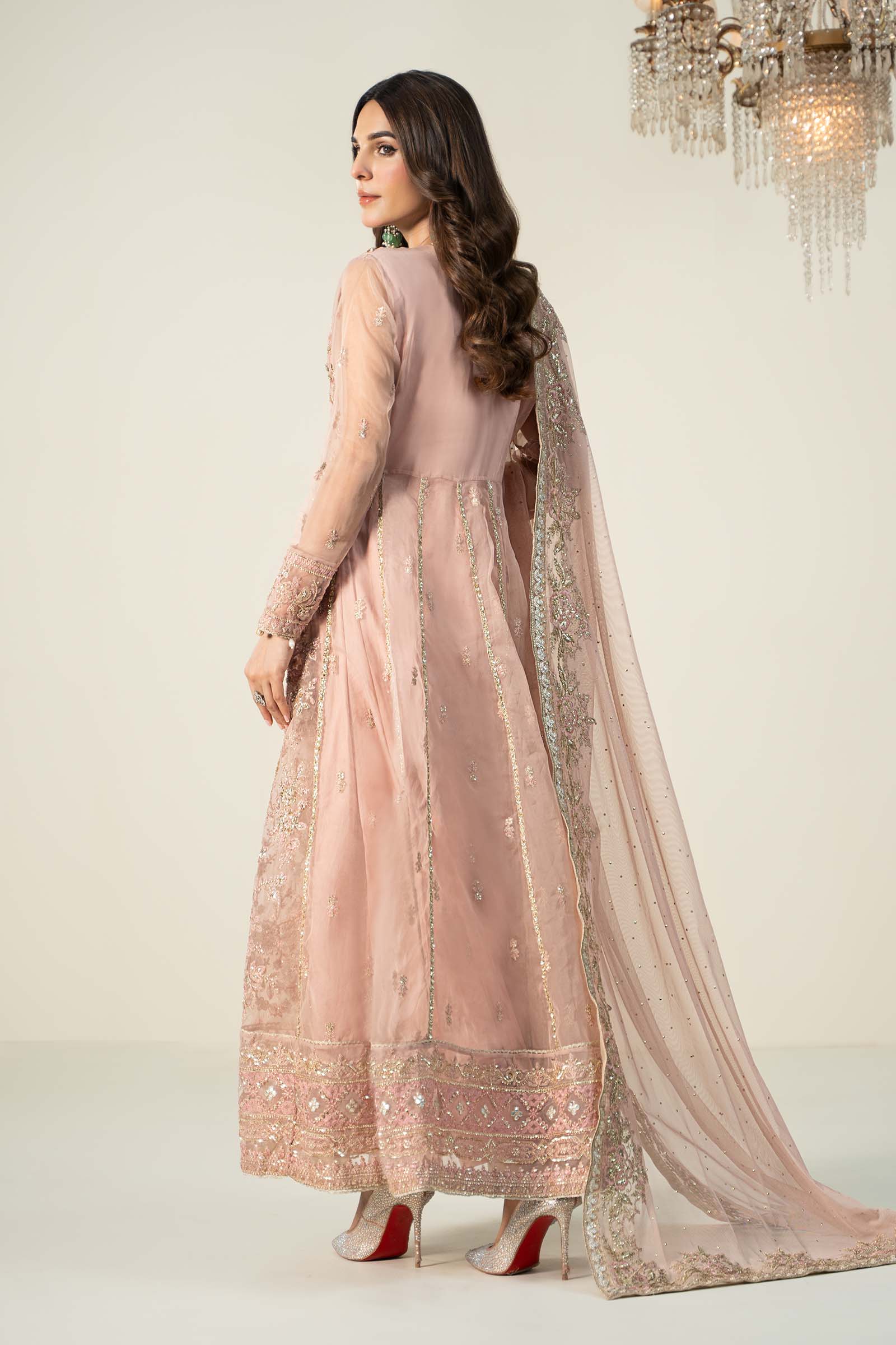 3 Piece Embroidered Organza Suit