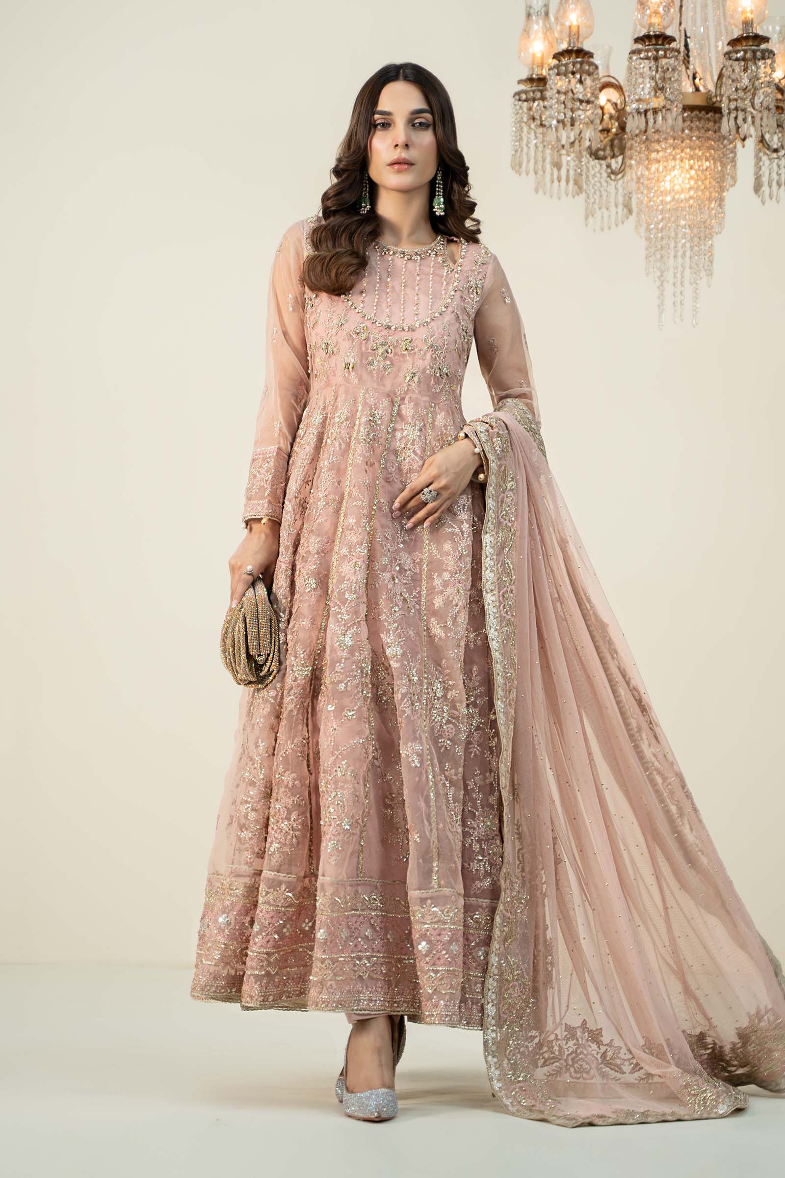3 Piece Embroidered Organza Suit