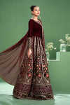 3 Piece Embroidered Velvet Suit