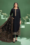 3 Piece Embroidered Raw Silk Suit
