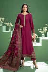 3 Piece Embroidered Raw Silk Suit