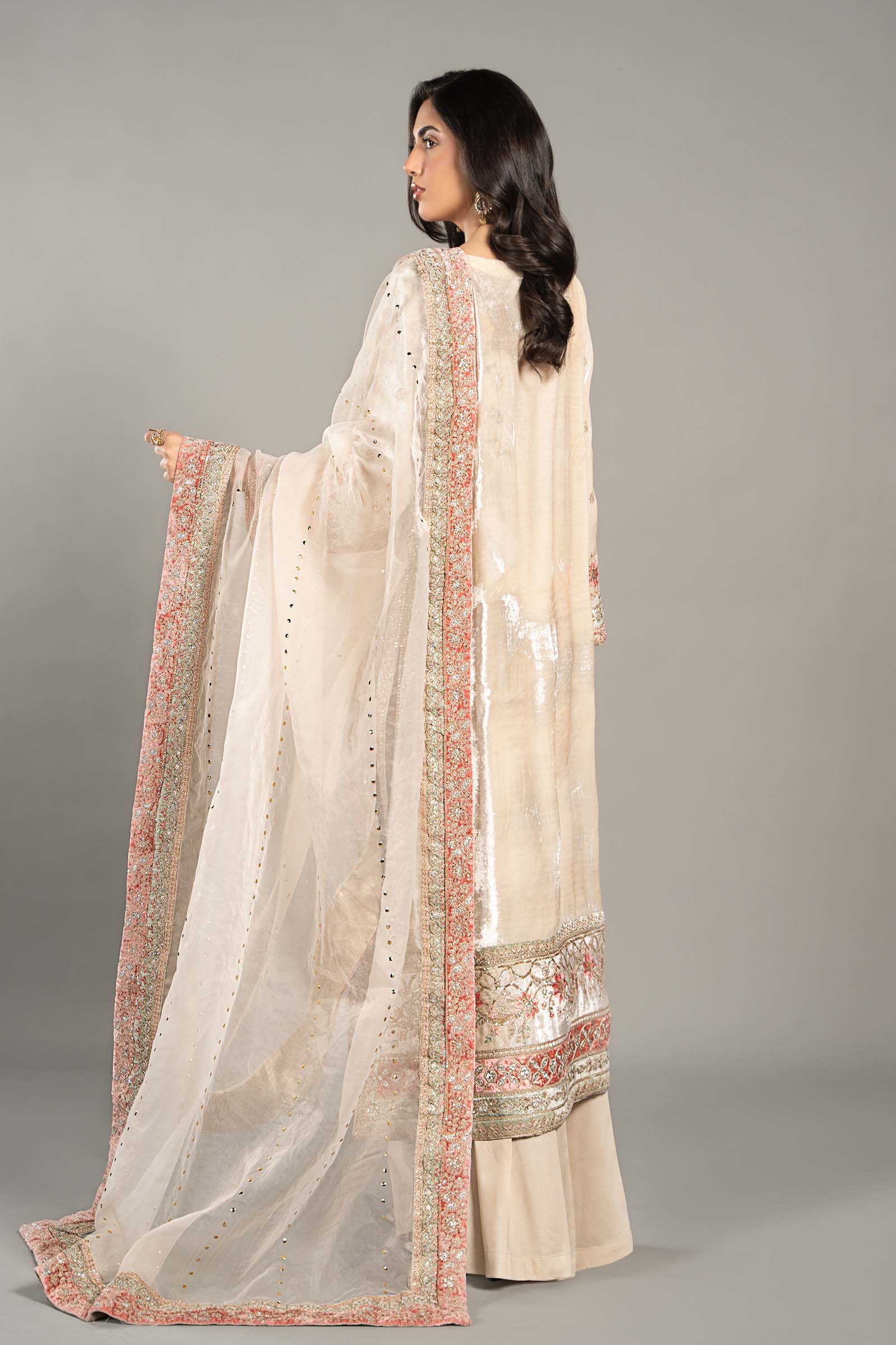 3 Piece Embroidered Velvet Suit