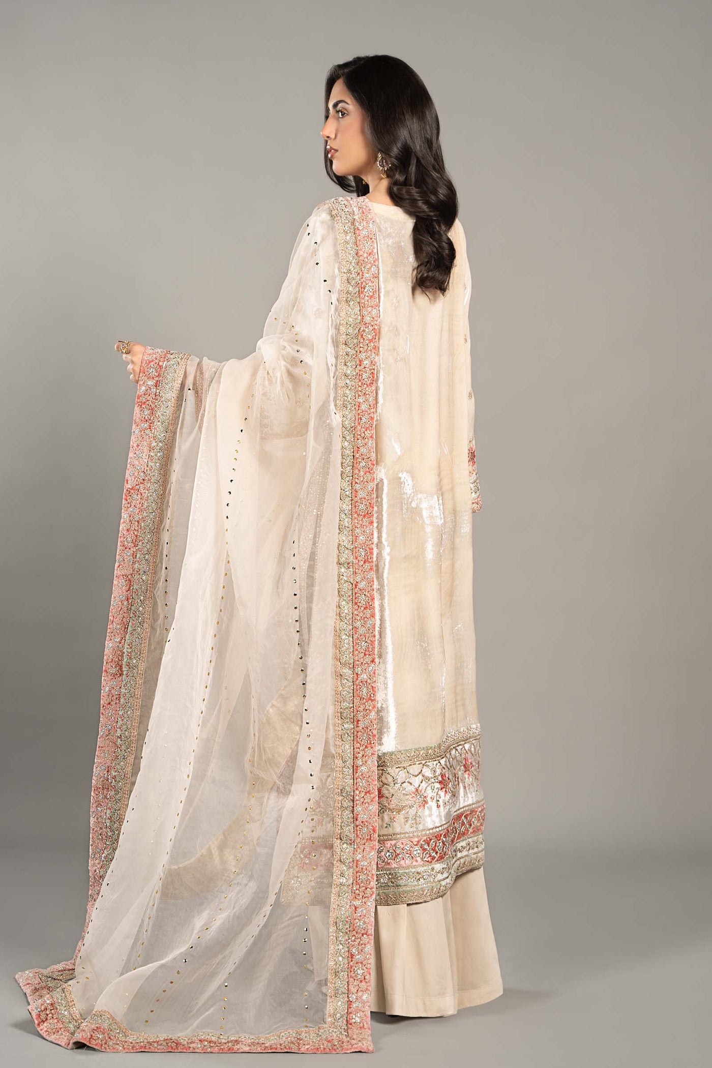 3 Piece Embroidered Velvet Suit