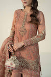 3 Piece Embroidered Zari Net Suit