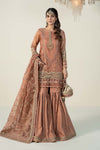 3 Piece Embroidered Zari Net Suit