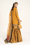 3 Piece Embroidered Raw Silk Suit