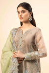 3 Piece Embroidered Raw Silk Suit