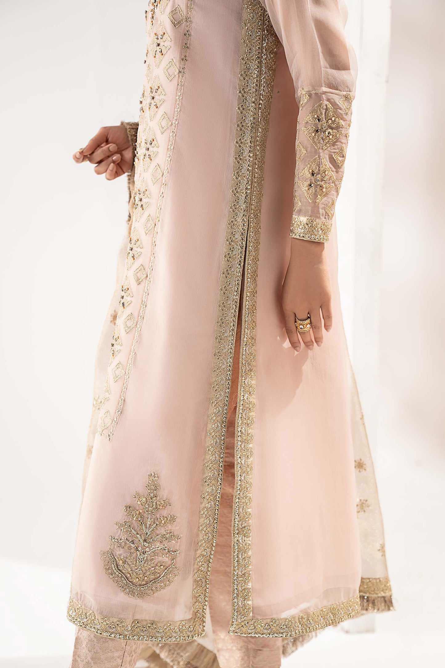 3 Piece Embroidered Organza Suit