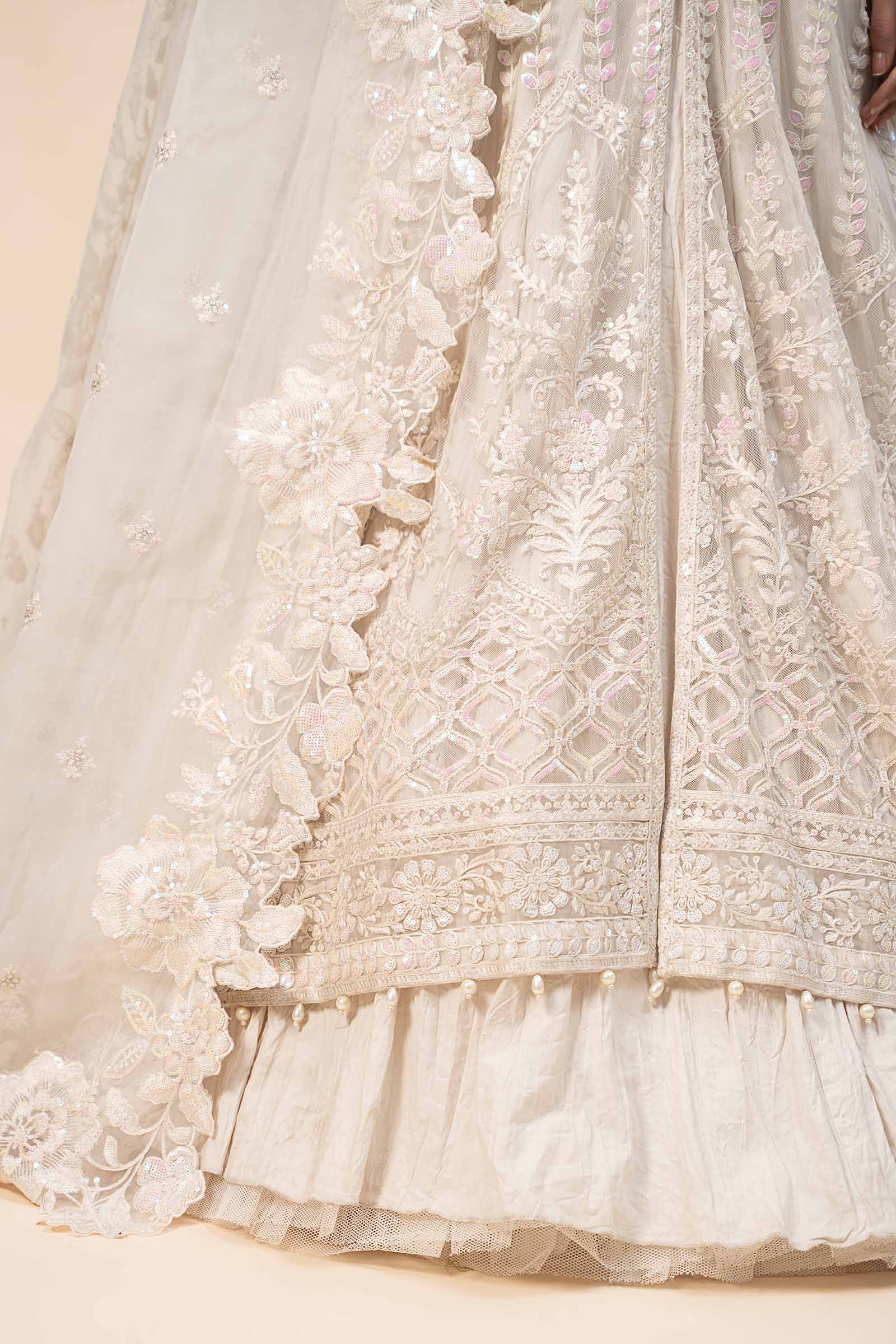 3 Piece Embroidered Net Suit