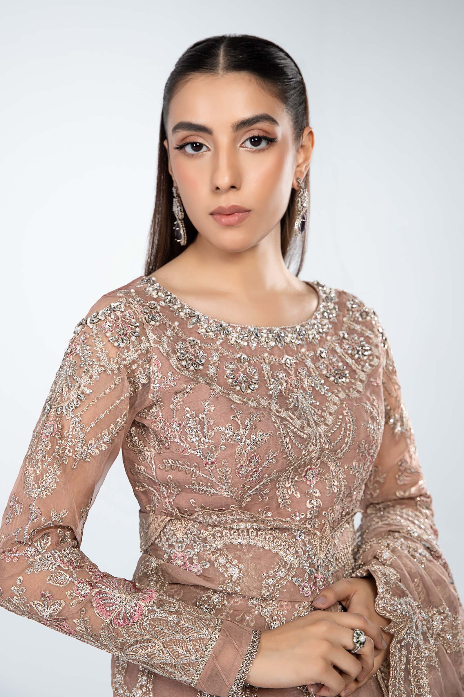 Embroidered Organza Saree