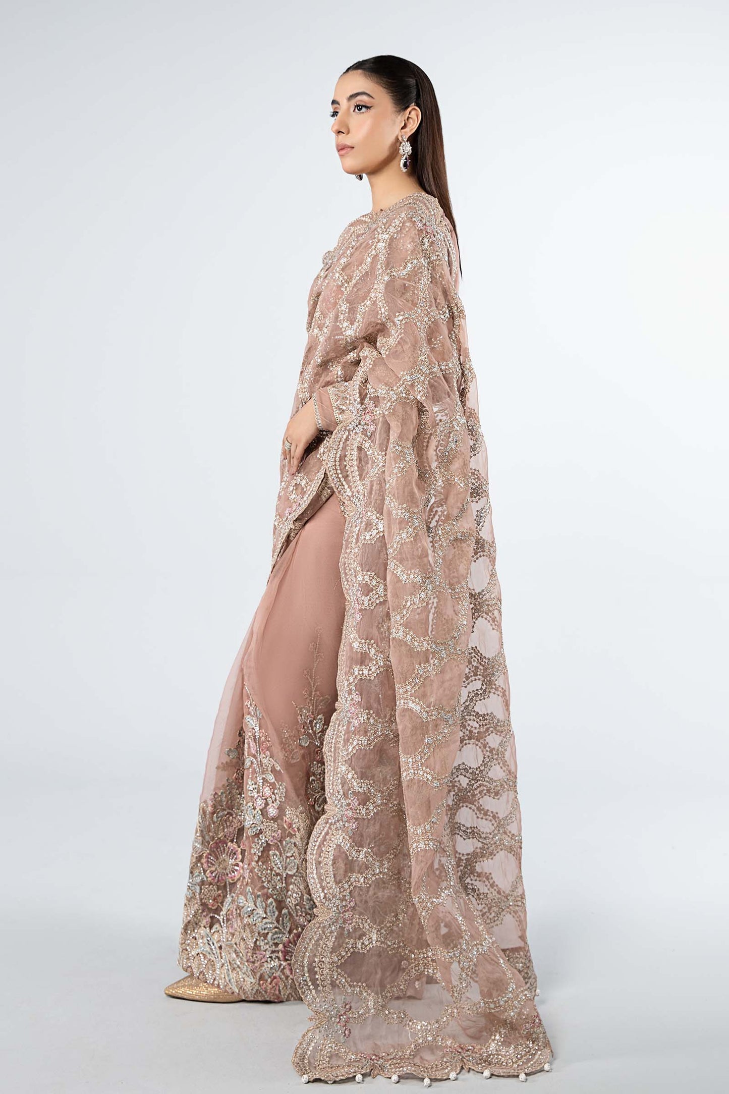 Embroidered Organza Saree