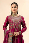 3 Piece Embroidered Raw Silk Suit