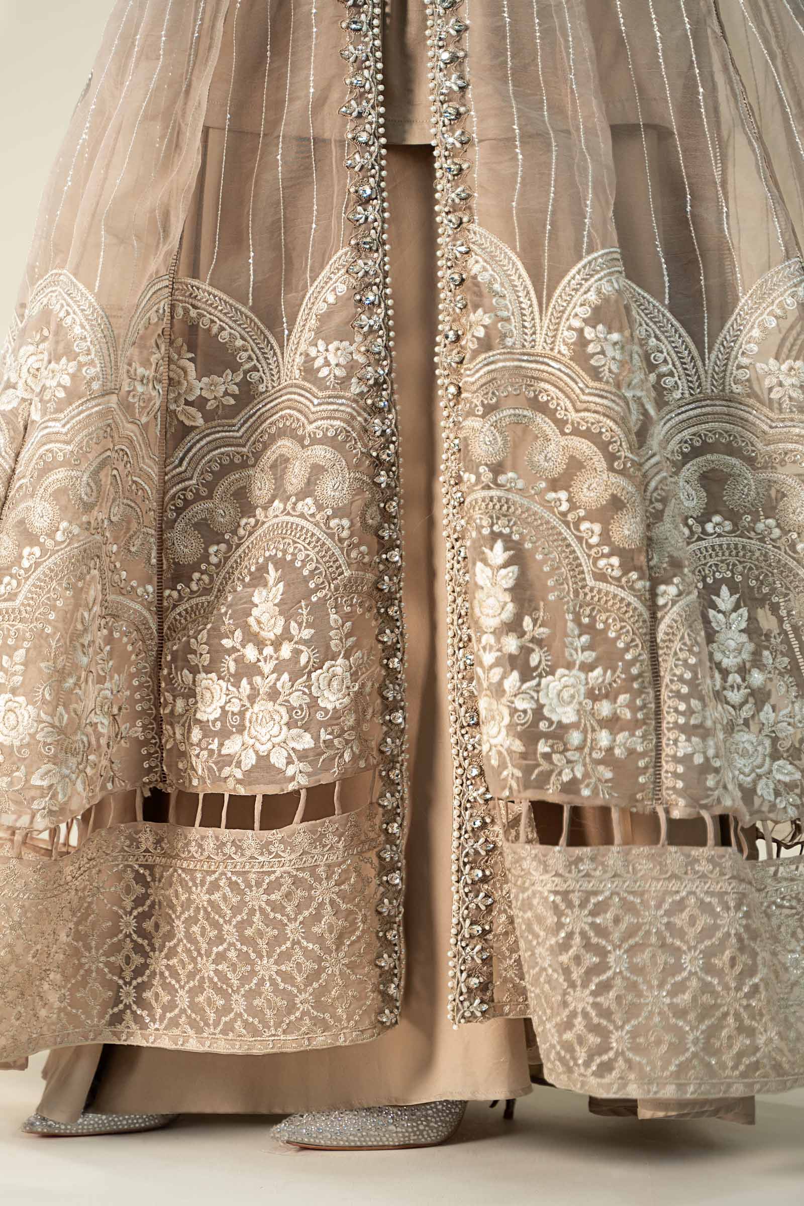 3 Piece Embroidered Organza Suit