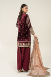 3 Piece Embroidered Velvet Suit