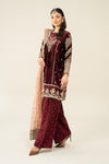 3 Piece Embroidered Velvet Suit