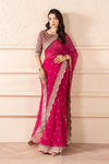 Embroidered Chiffon Saree
