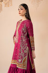 3 Piece Embroidered Raw Silk Suit