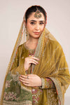 3 Piece Embroidered Raw Silk Suit