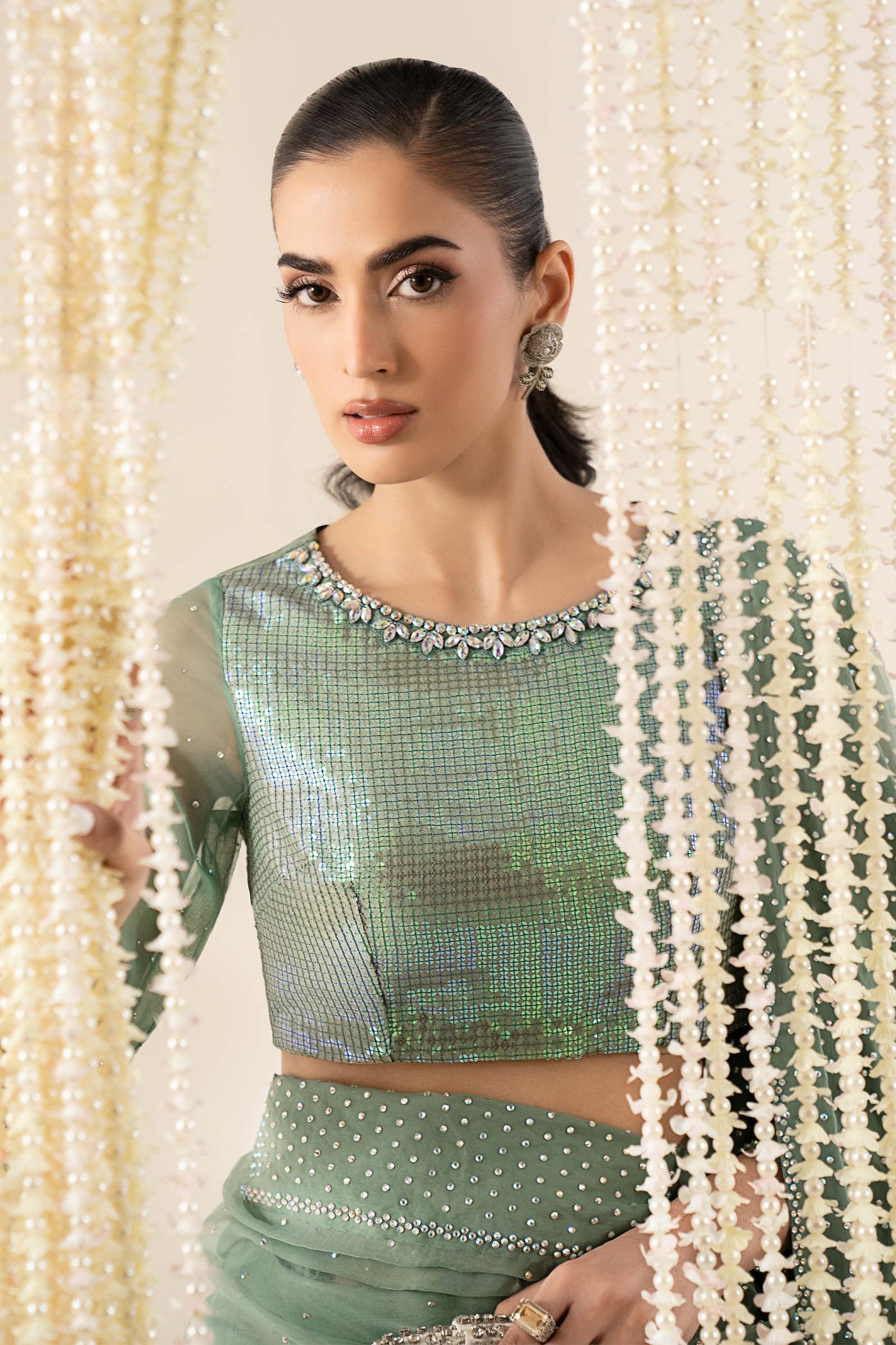 Embellished Organza Saree