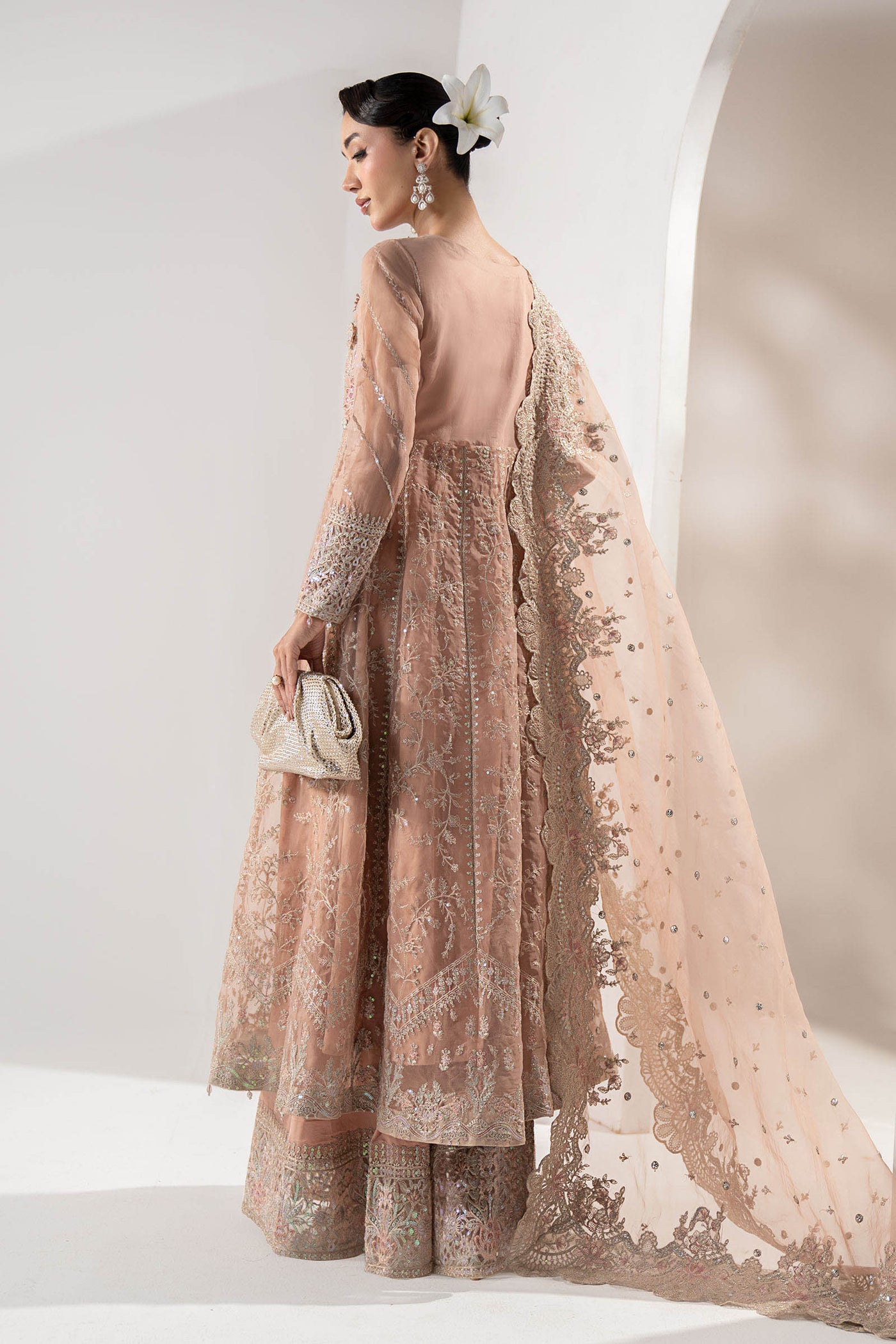 3 Piece Embroidered Organza Suit