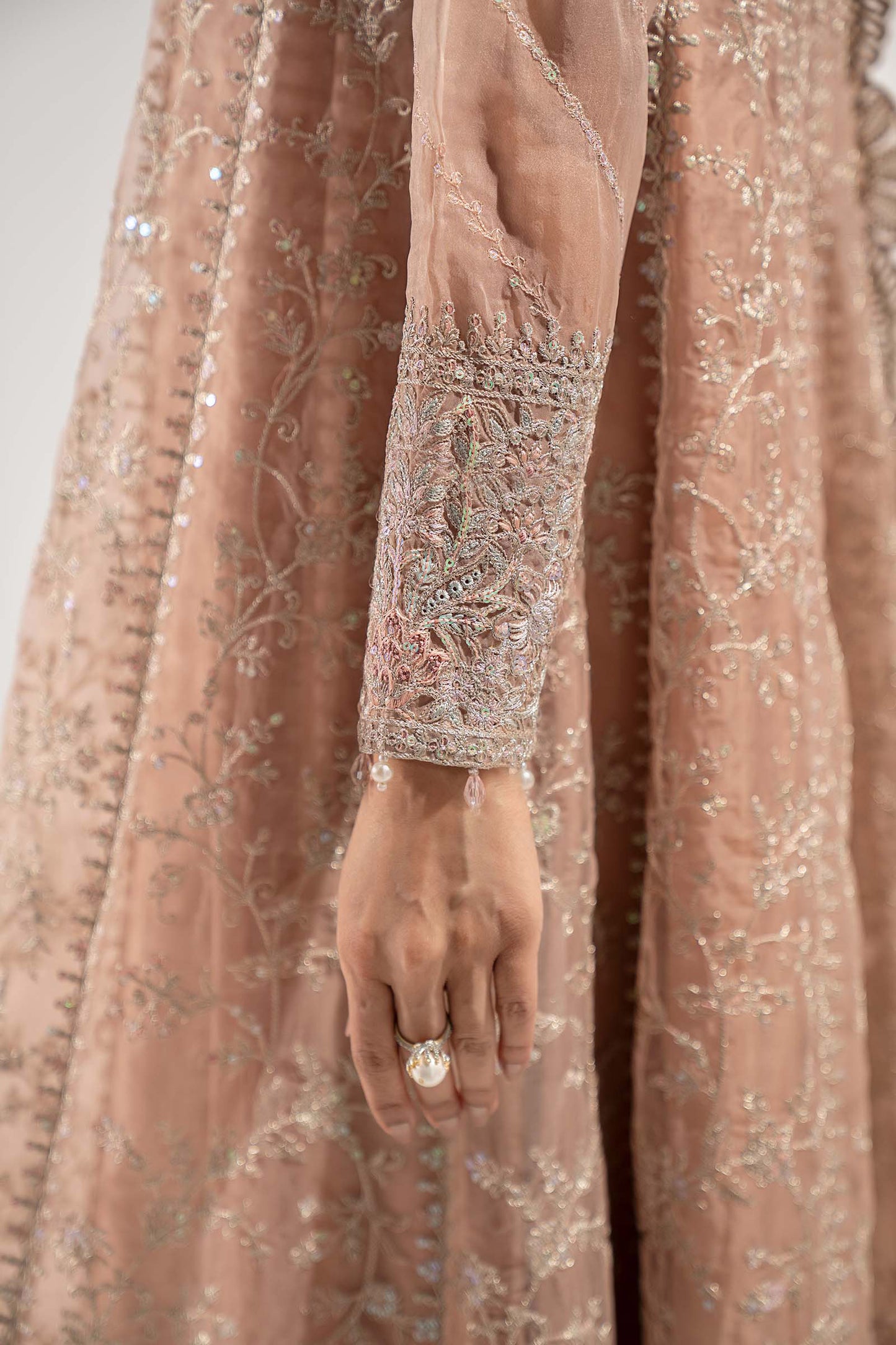 3 Piece Embroidered Organza Suit