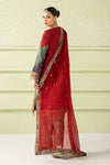 3 Piece Embroidered Raw Silk Suit