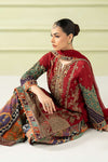 3 Piece Embroidered Raw Silk Suit