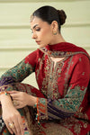 3 Piece Embroidered Raw Silk Suit