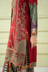 3 Piece Embroidered Raw Silk Suit