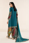 3 Piece Embroidered Raw Silk Suit