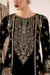 3 Piece Embroidered Velvet Suit
