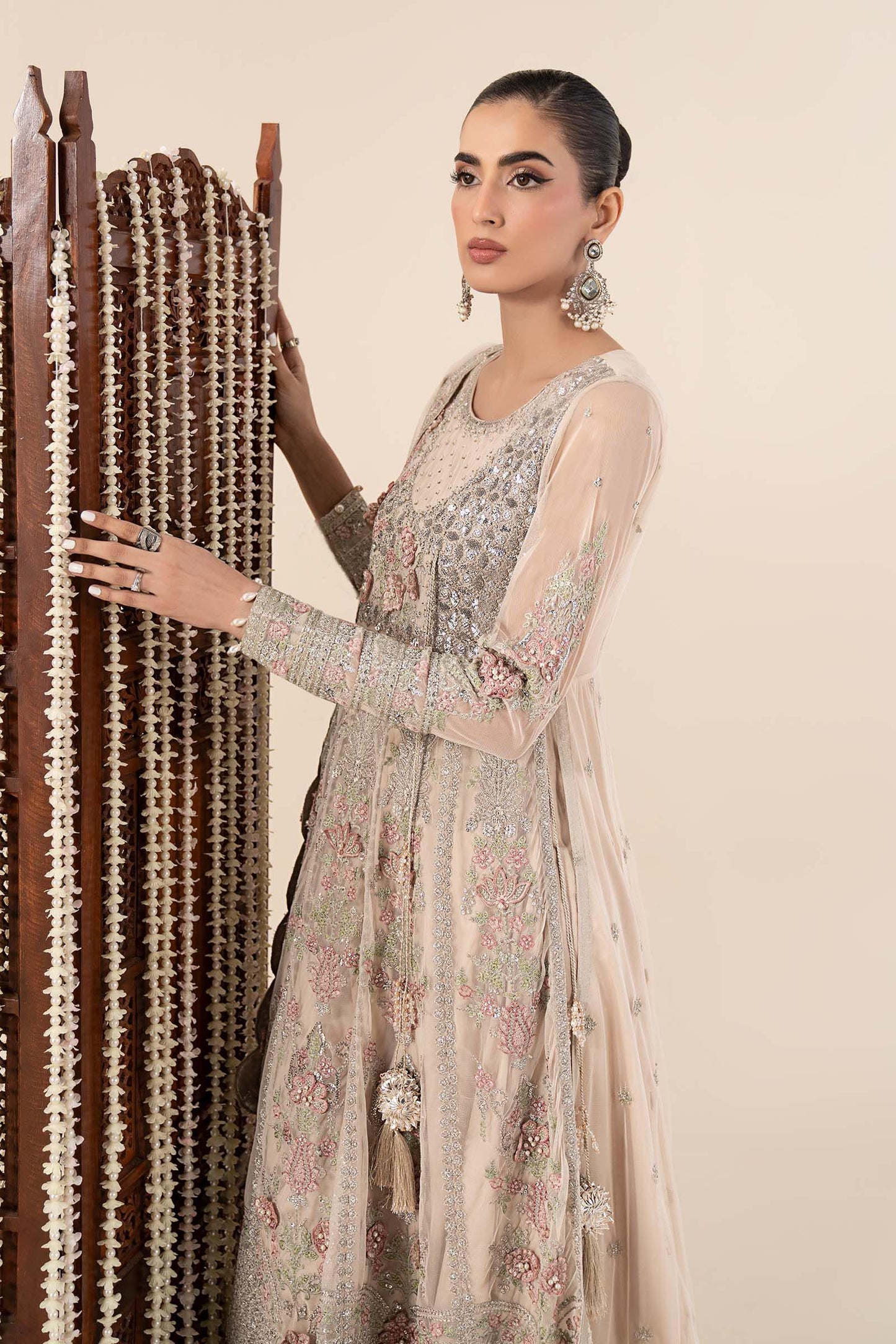 3 Piece Embroidered Net Suit