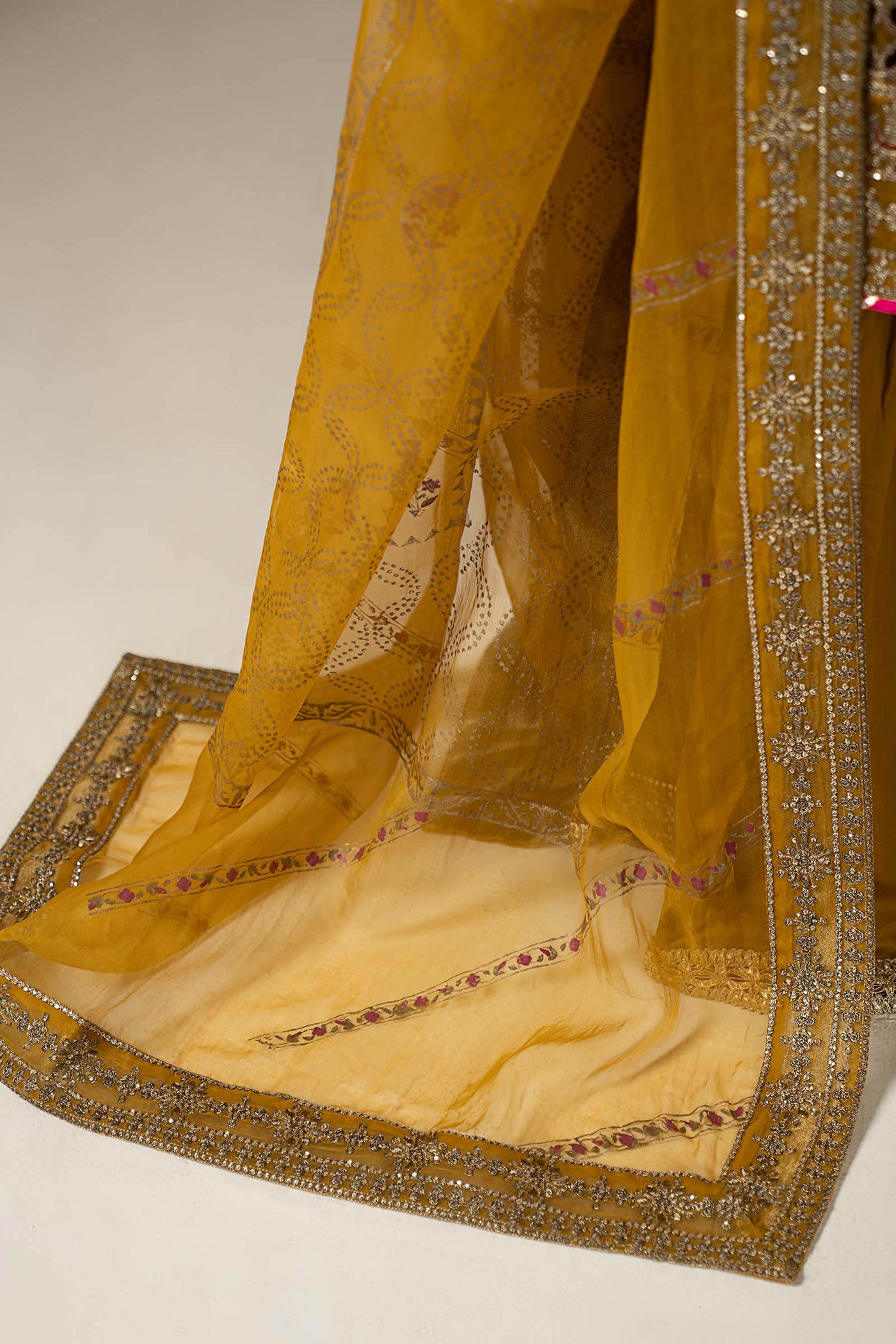 3 Piece Embroidered Raw Silk Suit