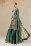 3 Piece Embroidered Raw Silk Suit