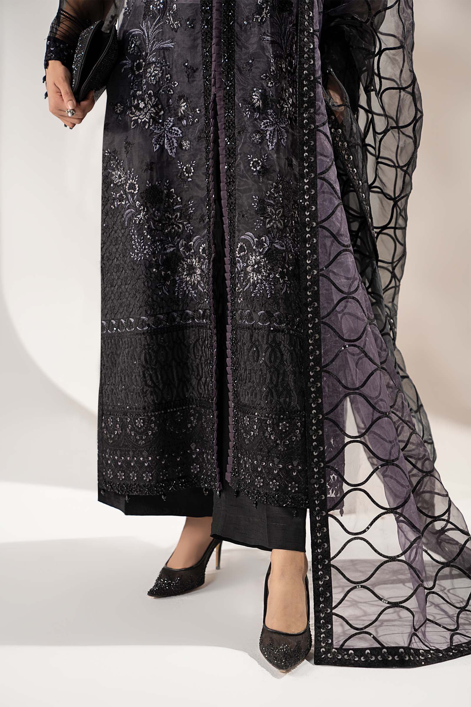 3 Piece Embroidered Organza Suit