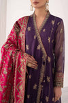 3 Piece Embroidered Zari Net Suit