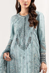 3 Piece Embroidered Raw Silk Suit