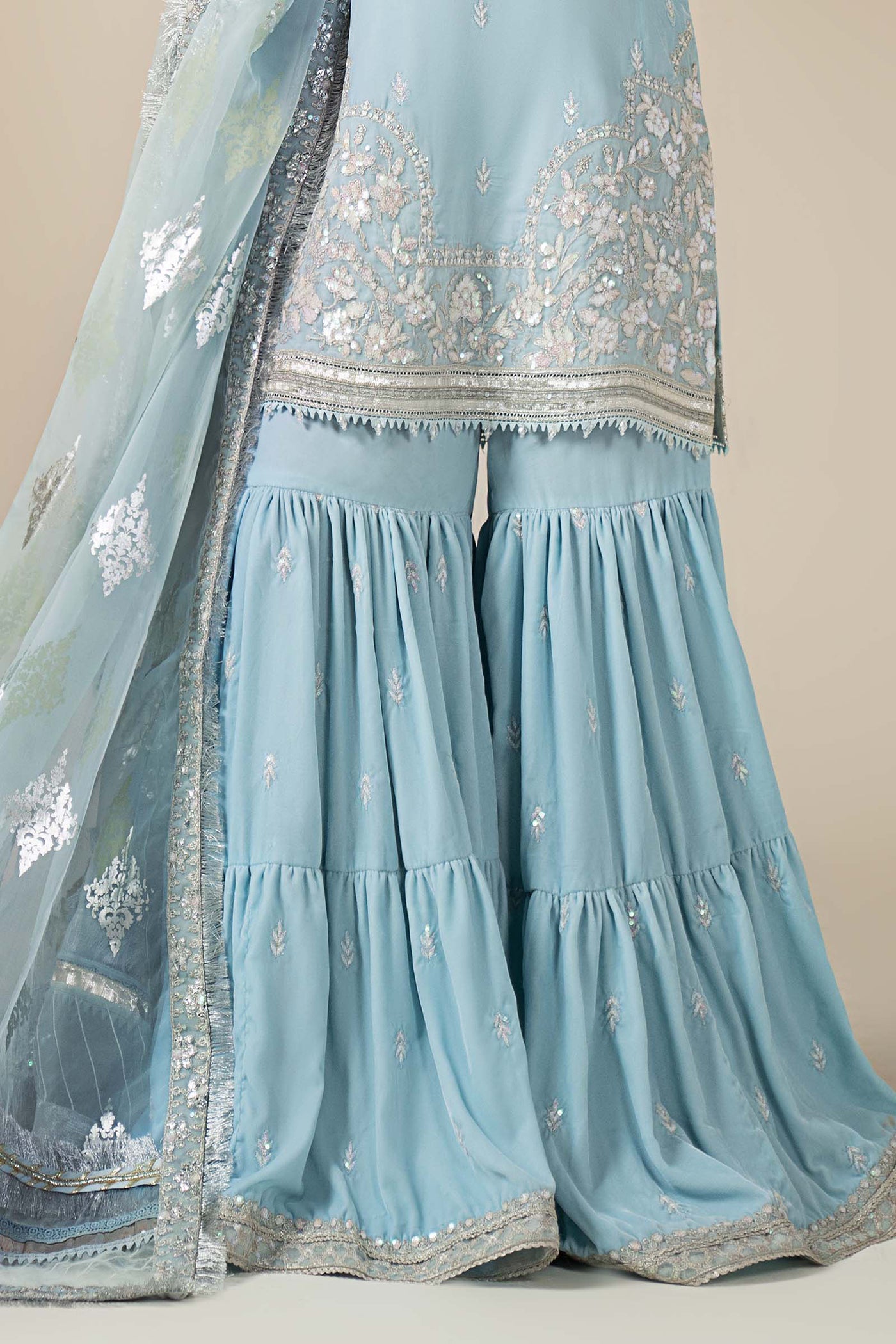 3 Piece Embroidered Velvet Suit