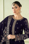 3 Piece Embroidered Velvet Suit