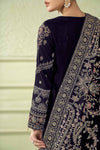 3 Piece Embroidered Velvet Suit