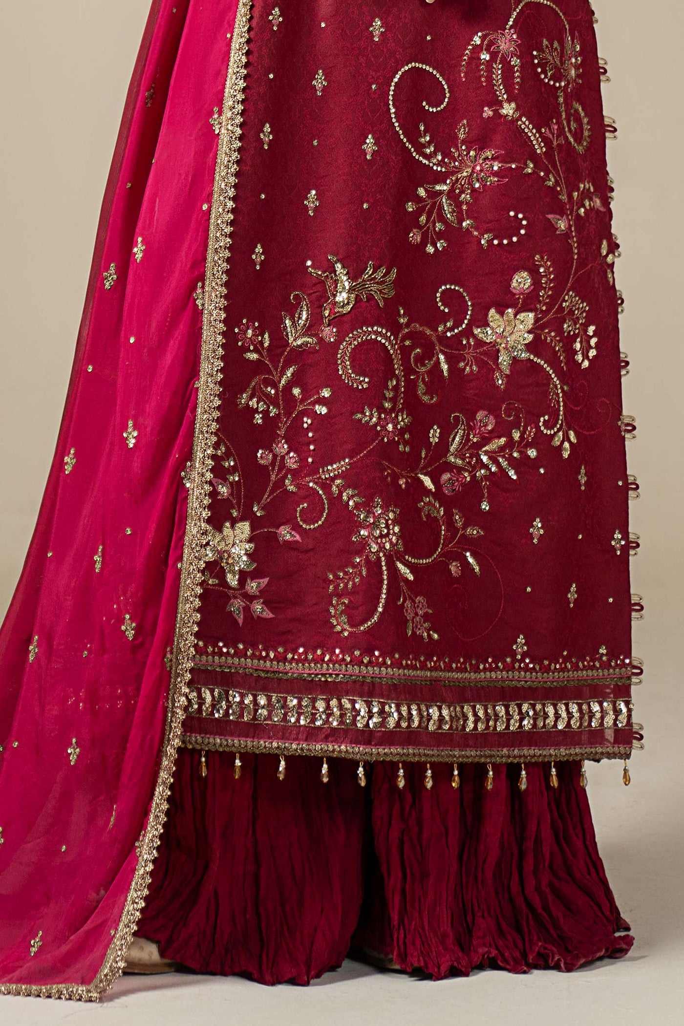 3 Piece Embroidered Jacquard Suit