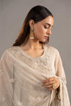 3 Piece Embroidered Cotton Net Suit