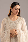 3 Piece Embroidered Cotton Net Suit