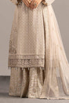 3 Piece Embroidered Cotton Net Suit