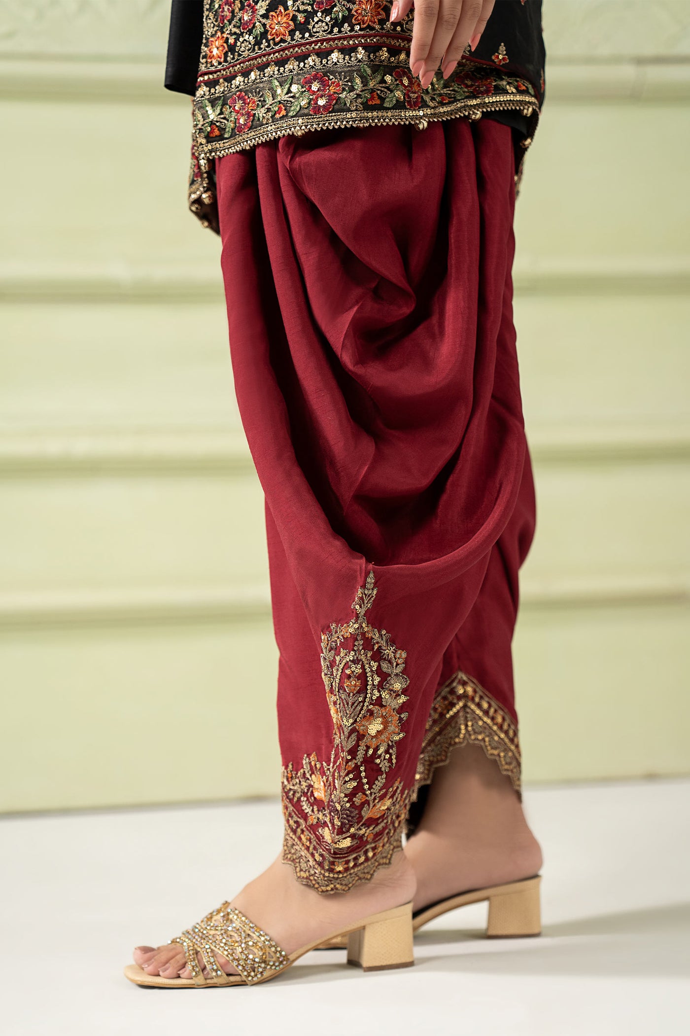 3 Piece Embroidered Organza Suit