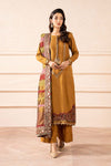 3 Piece Embroidered Raw Silk Suit