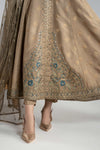 3 Piece Embroidered Raw Silk Suit